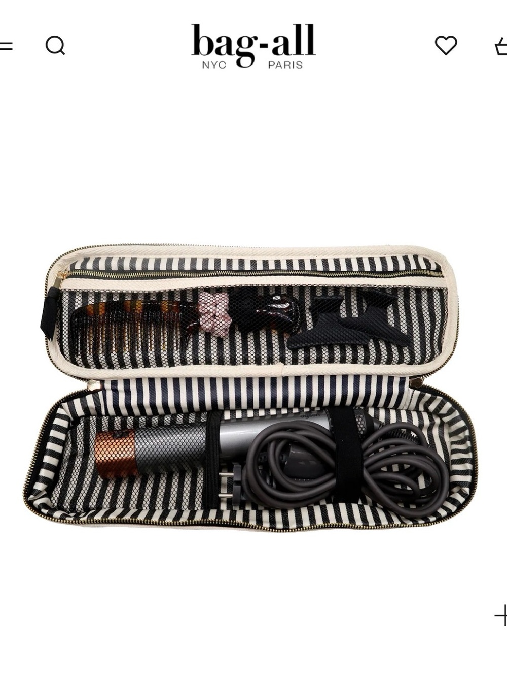 DOUBLE HAIR TOOLS TRAVEL CASE – CREAM Heat Protection - Picture 11 of 13